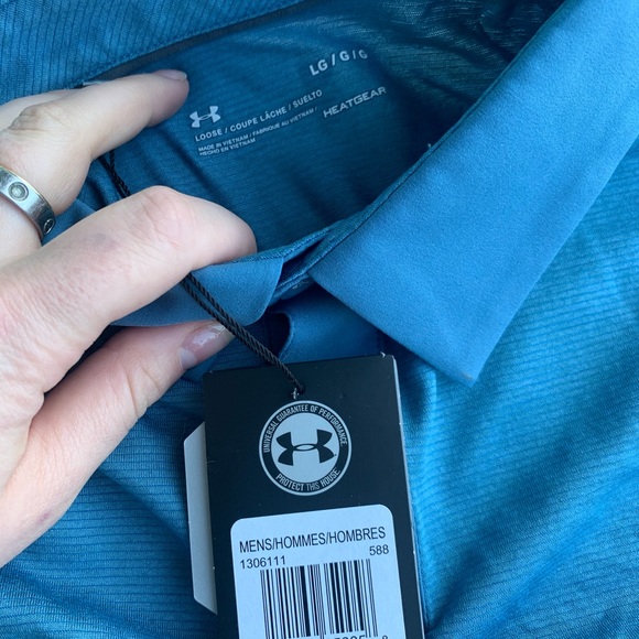 Under Armour Golf Shirt- L - Picture 4 of 5